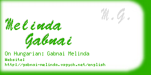 melinda gabnai business card